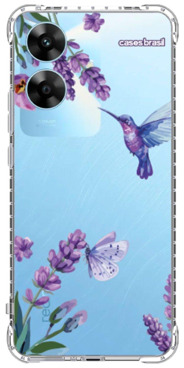 Capinha para Celular Lavanda e Beija-flor
