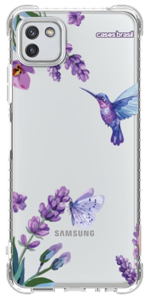 Capinha para Celular Lavanda e Beija-flor