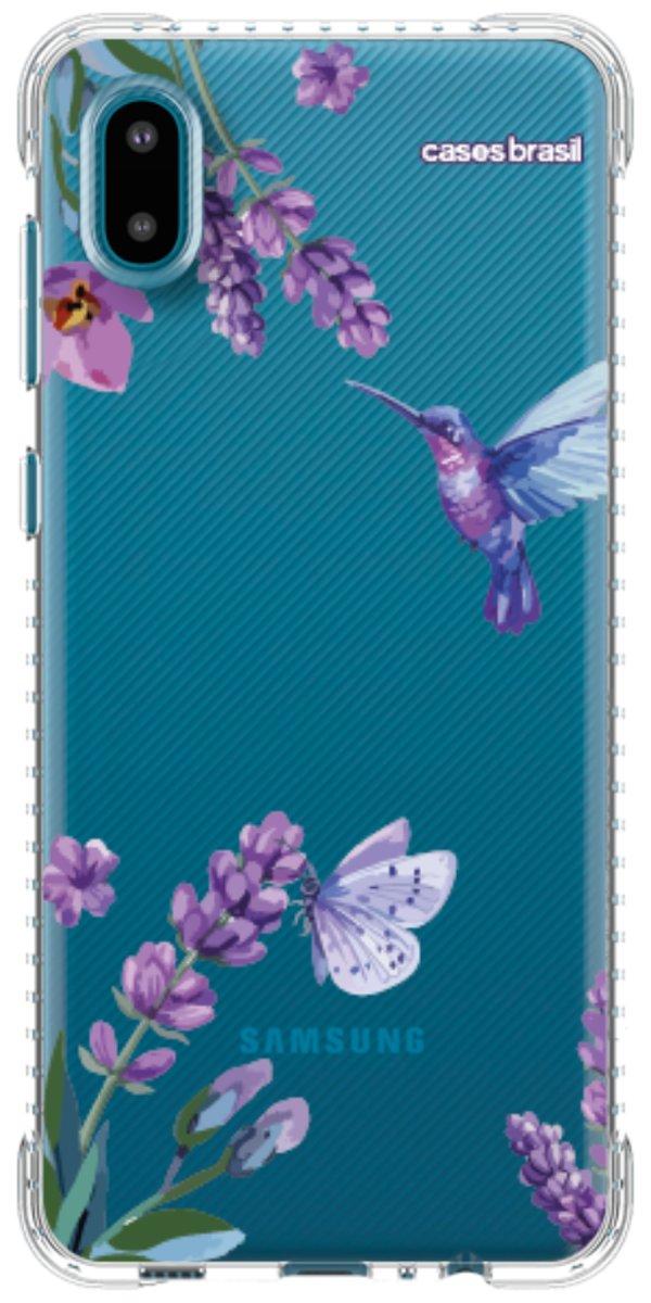Capinha para Celular Lavanda e Beija-flor