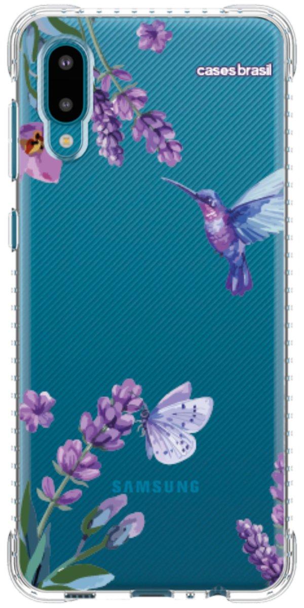 Capinha para Celular Lavanda e Beija-flor