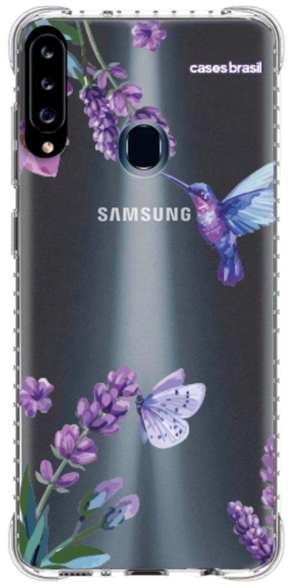 Capinha para Celular Lavanda e Beija-flor