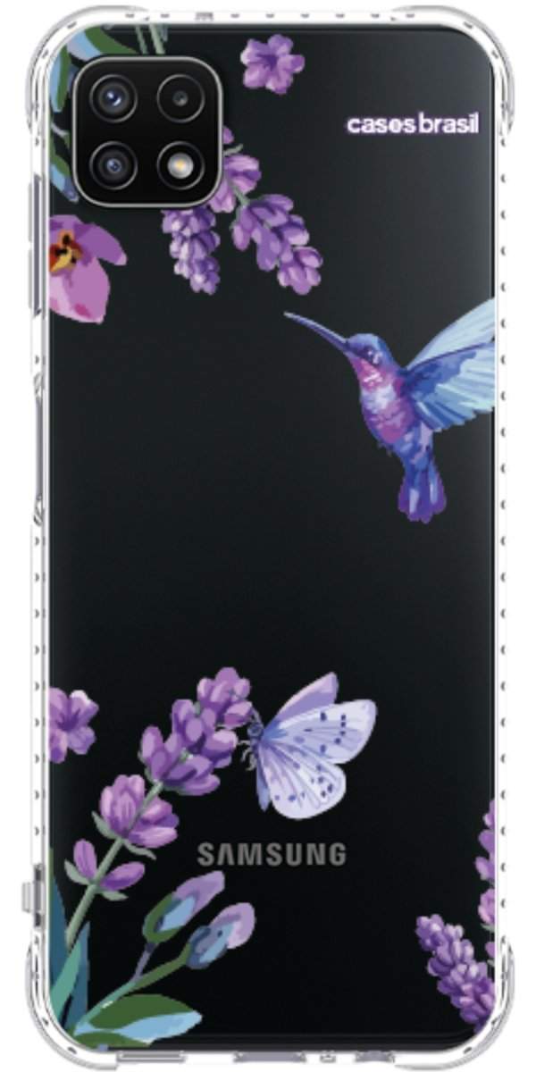 Capinha para Celular Lavanda e Beija-flor