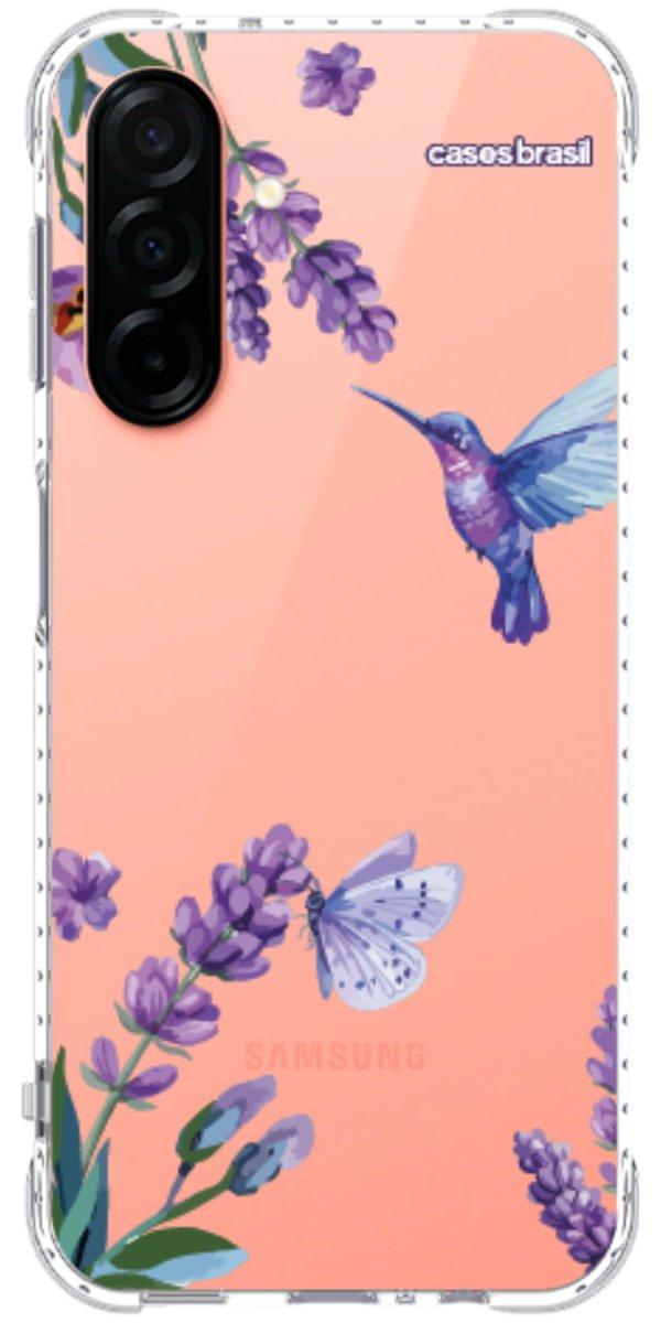 Capinha para Celular Lavanda e Beija-flor