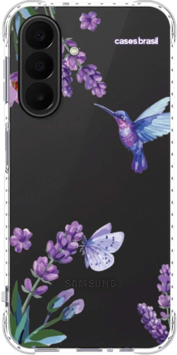 Capinha para Celular Lavanda e Beija-flor