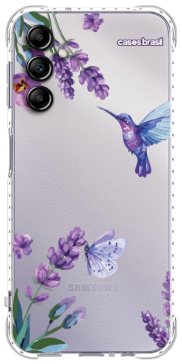 Capinha para Celular Lavanda e Beija-flor