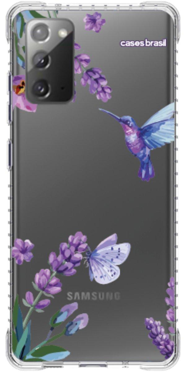 Capinha para Celular Lavanda e Beija-flor