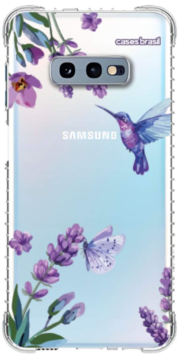 Capinha para Celular Lavanda e Beija-flor