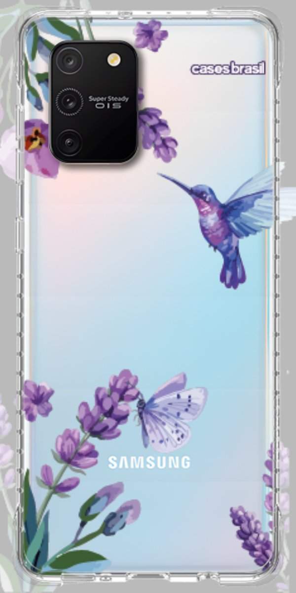 Capinha para Celular Lavanda e Beija-flor
