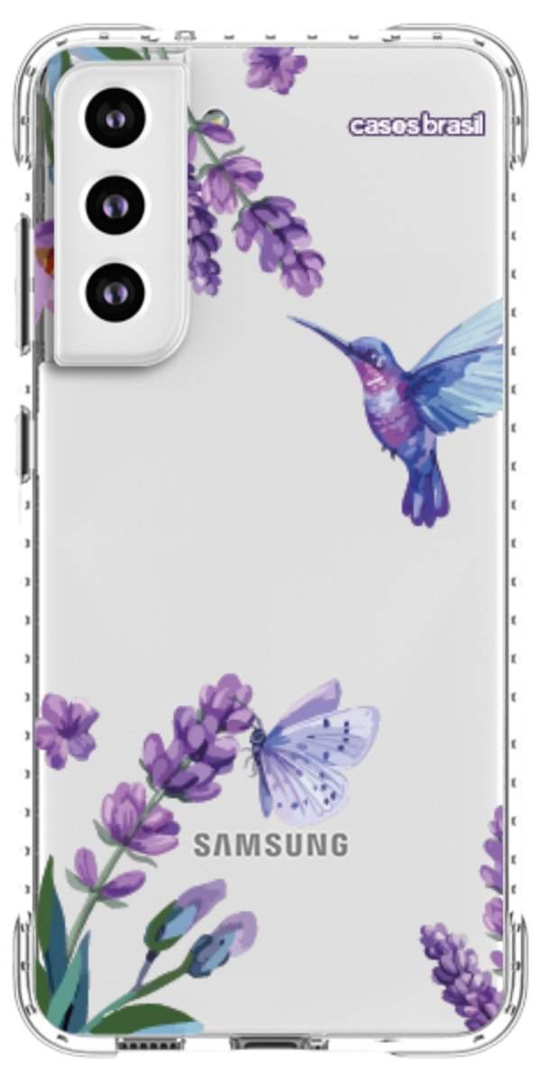 Capinha para Celular Lavanda e Beija-flor