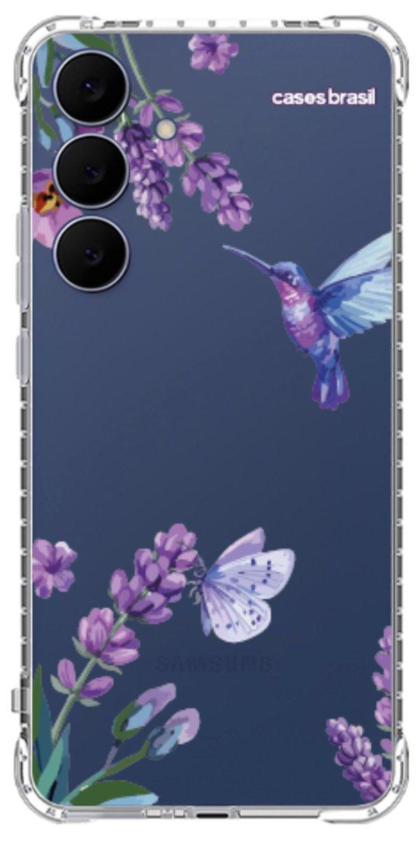 Capinha para Celular Lavanda e Beija-flor