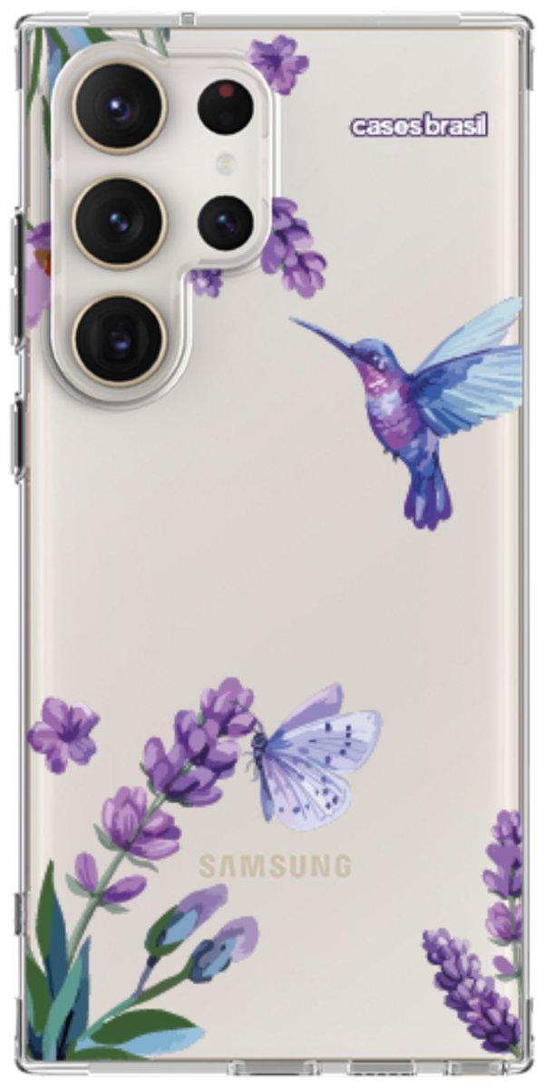 Capinha para Celular Lavanda e Beija-flor