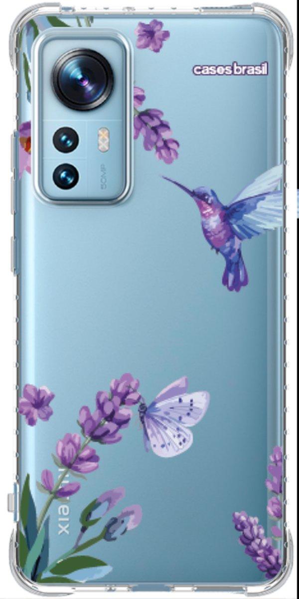 Capinha para Celular Lavanda e Beija-flor
