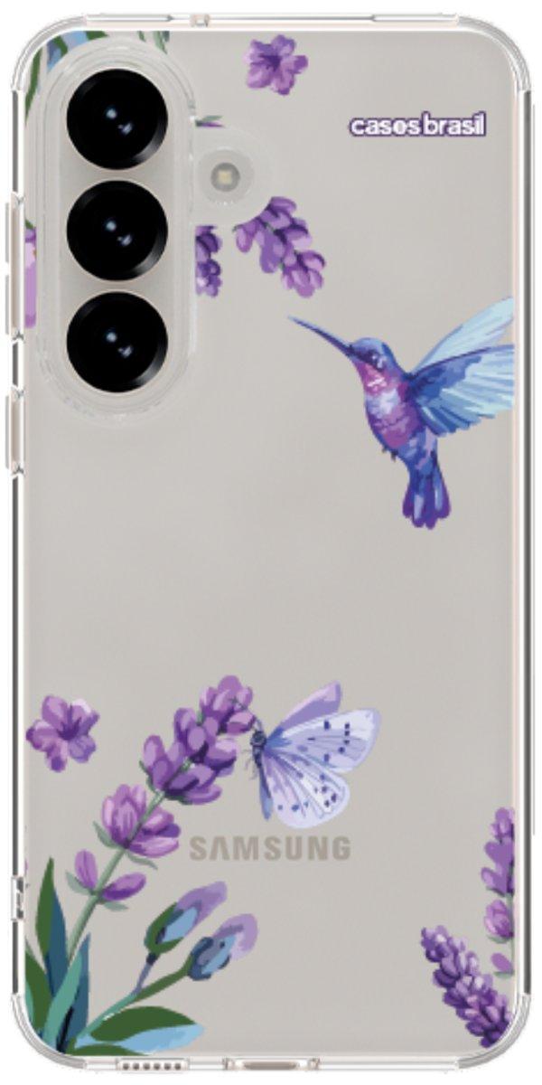 Capinha para Celular Lavanda e Beija-flor