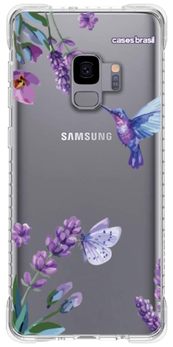 Capinha para Celular Lavanda e Beija-flor