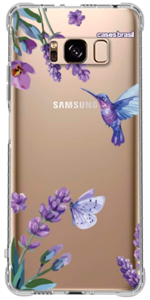Capinha para Celular Lavanda e Beija-flor