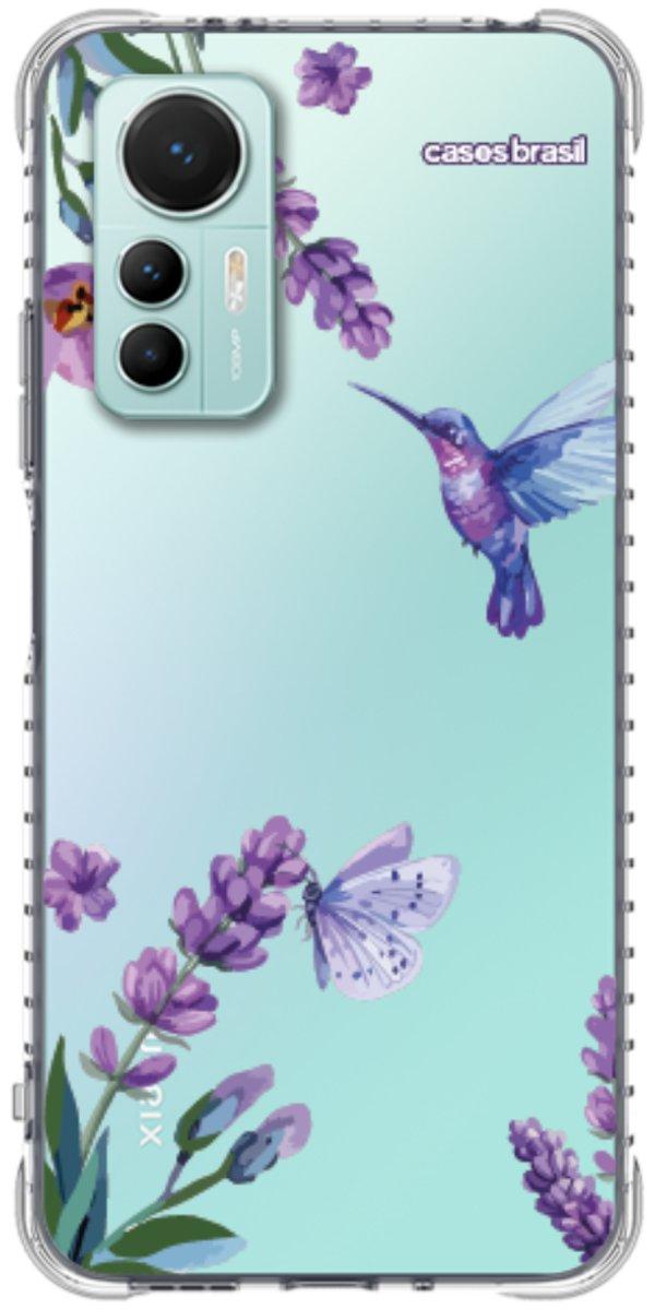 Capinha para Celular Lavanda e Beija-flor