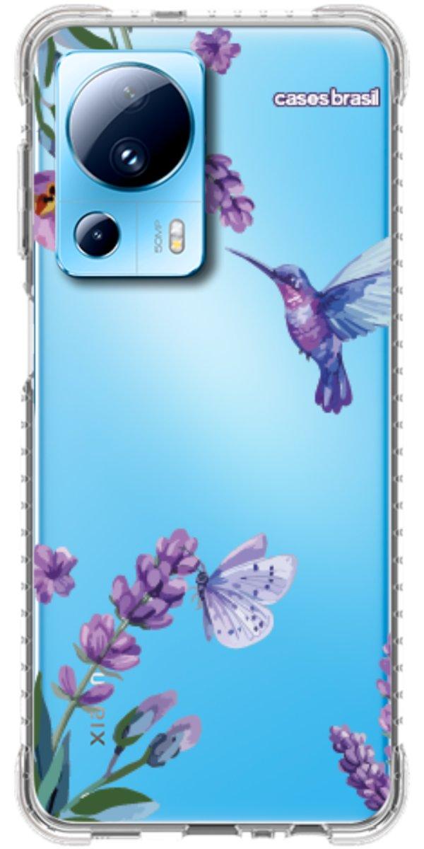 Capinha para Celular Lavanda e Beija-flor