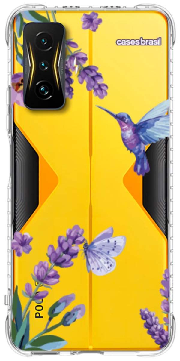 Capinha para Celular Lavanda e Beija-flor