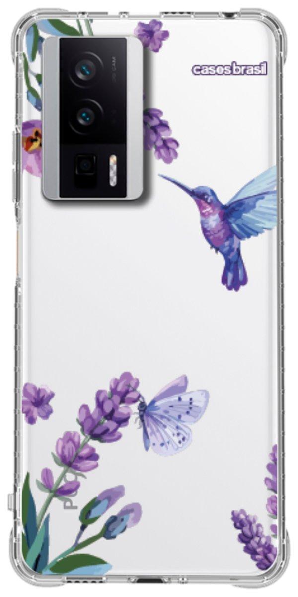 Capinha para Celular Lavanda e Beija-flor