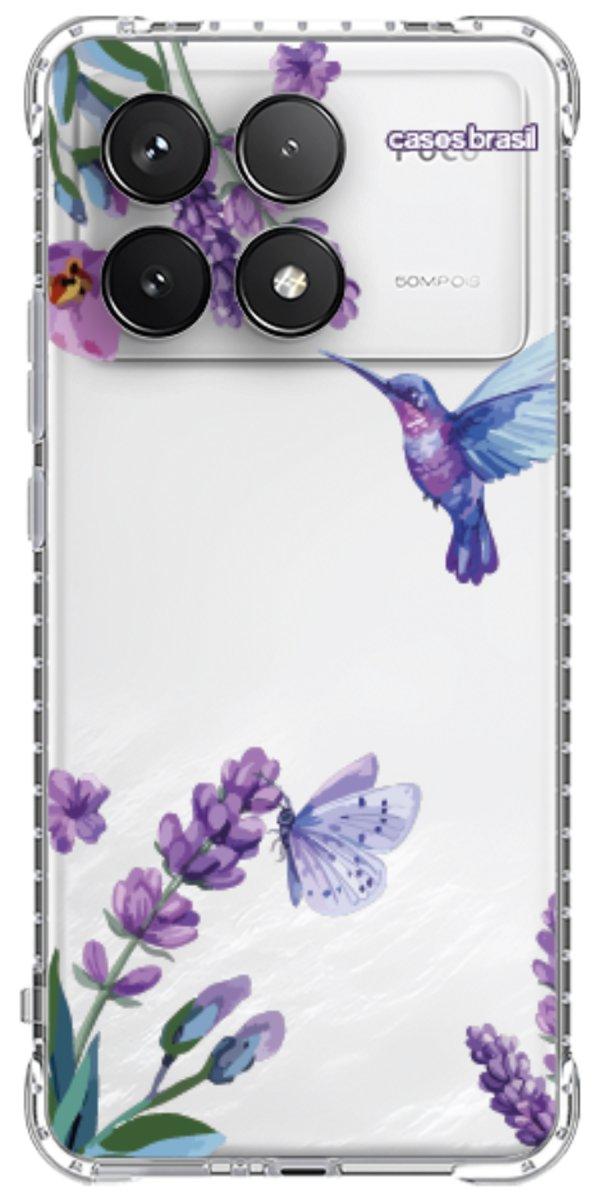 Capinha para Celular Lavanda e Beija-flor