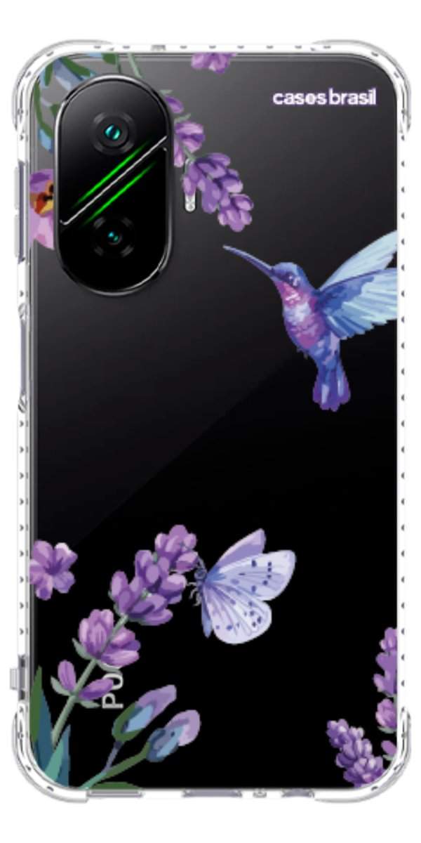 Capinha para Celular Lavanda e Beija-flor