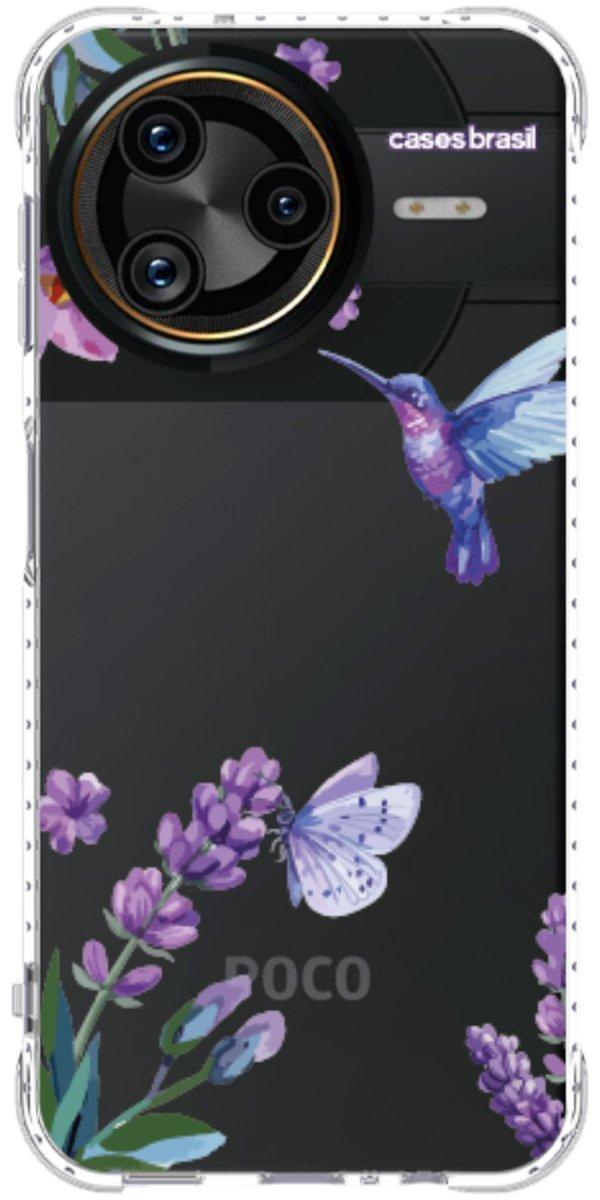 Capinha para Celular Lavanda e Beija-flor