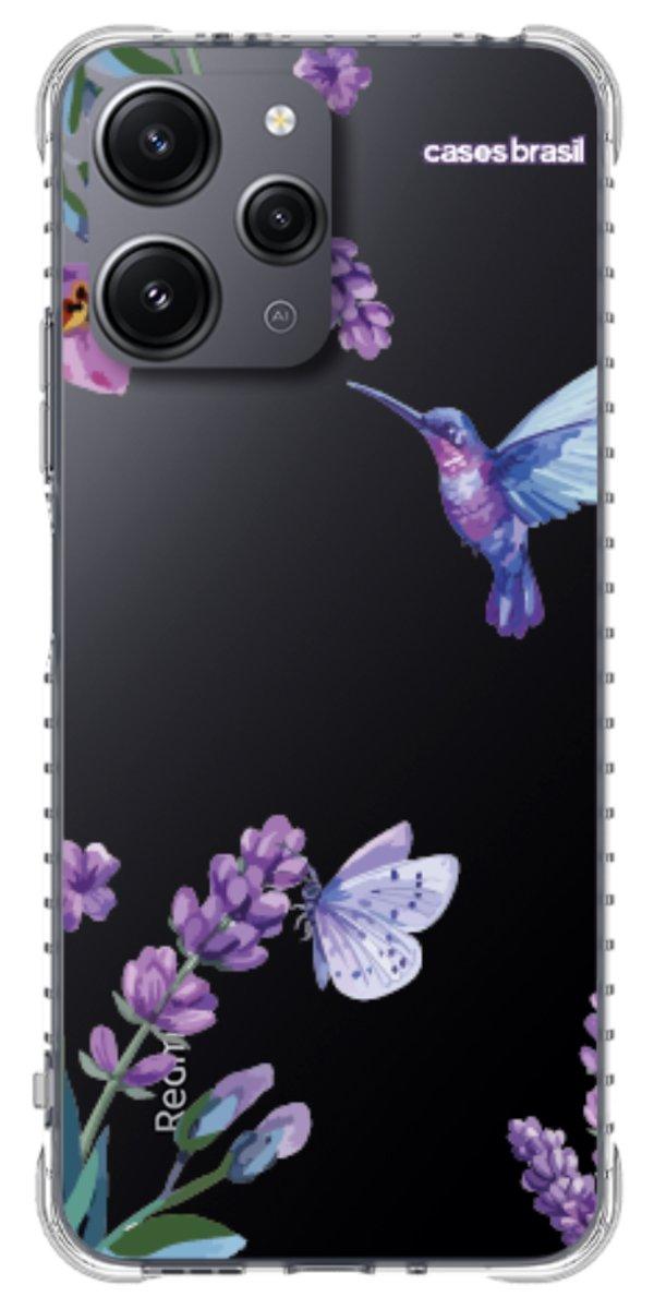 Capinha para Celular Lavanda e Beija-flor