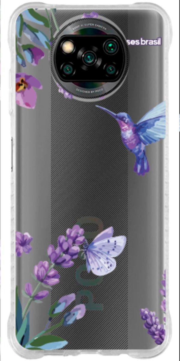 Capinha para Celular Lavanda e Beija-flor