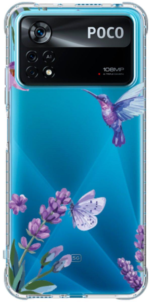 Capinha para Celular Lavanda e Beija-flor
