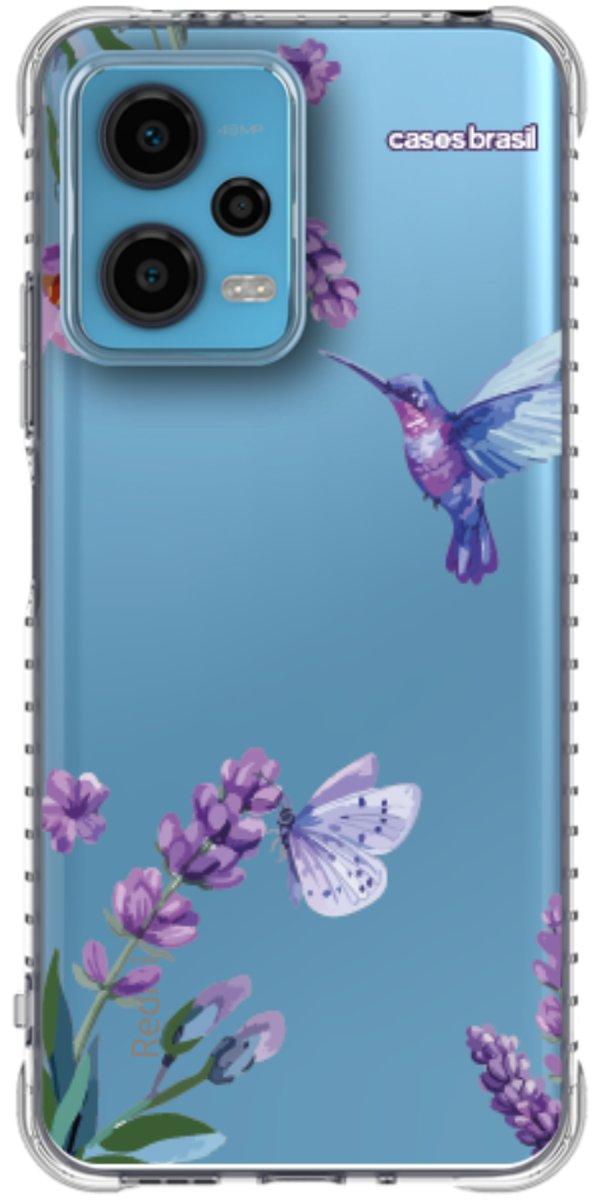 Capinha para Celular Lavanda e Beija-flor