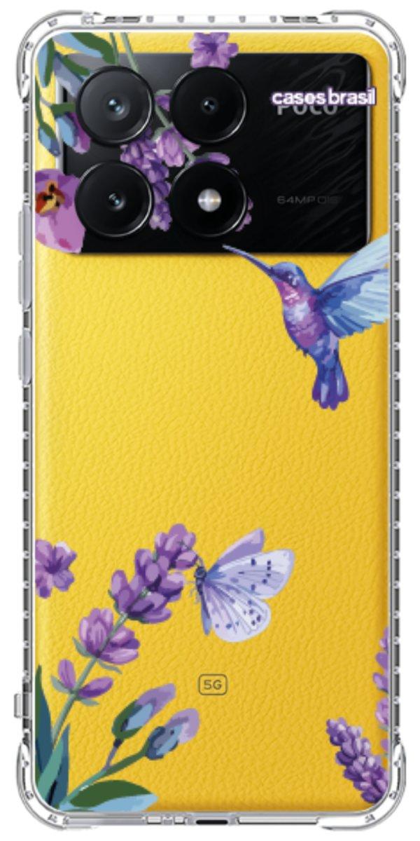 Capinha para Celular Lavanda e Beija-flor
