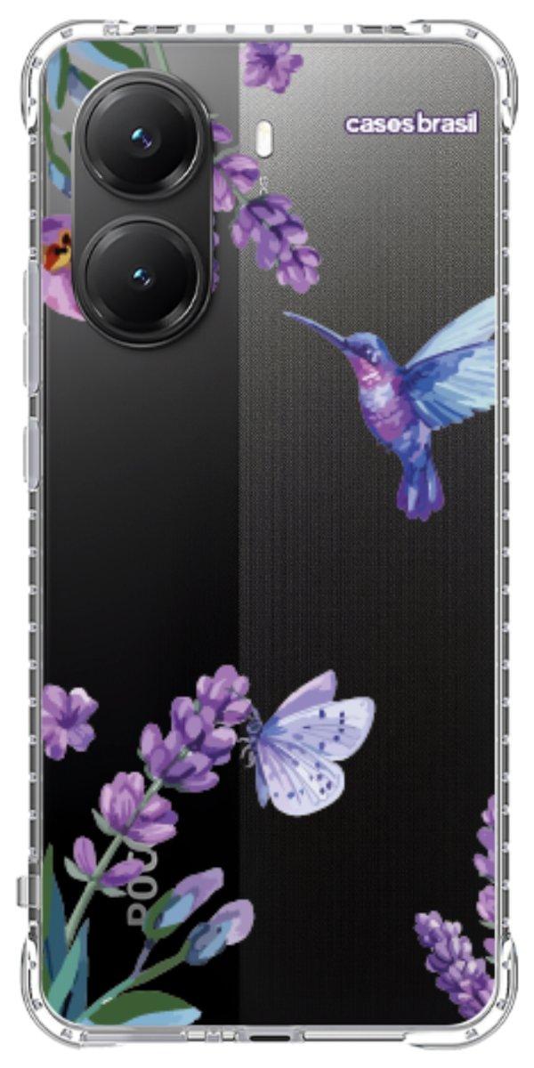 Capinha para Celular Lavanda e Beija-flor