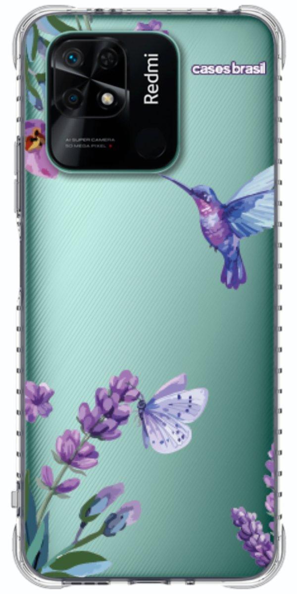 Capinha para Celular Lavanda e Beija-flor