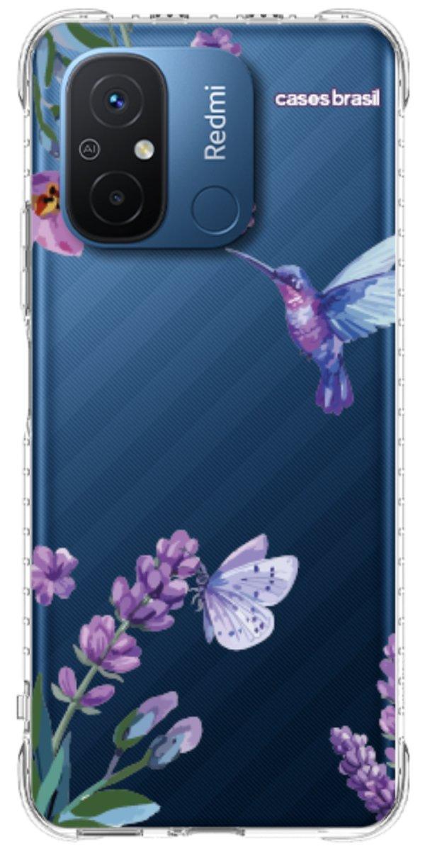 Capinha para Celular Lavanda e Beija-flor