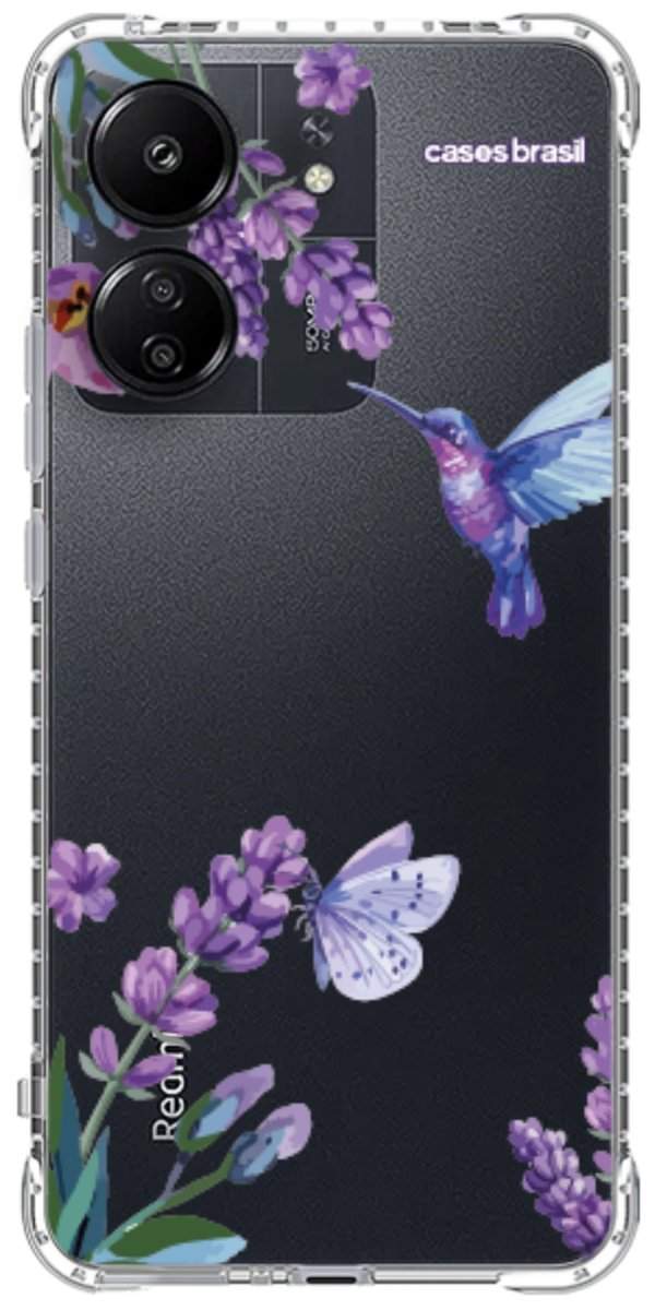 Capinha para Celular Lavanda e Beija-flor
