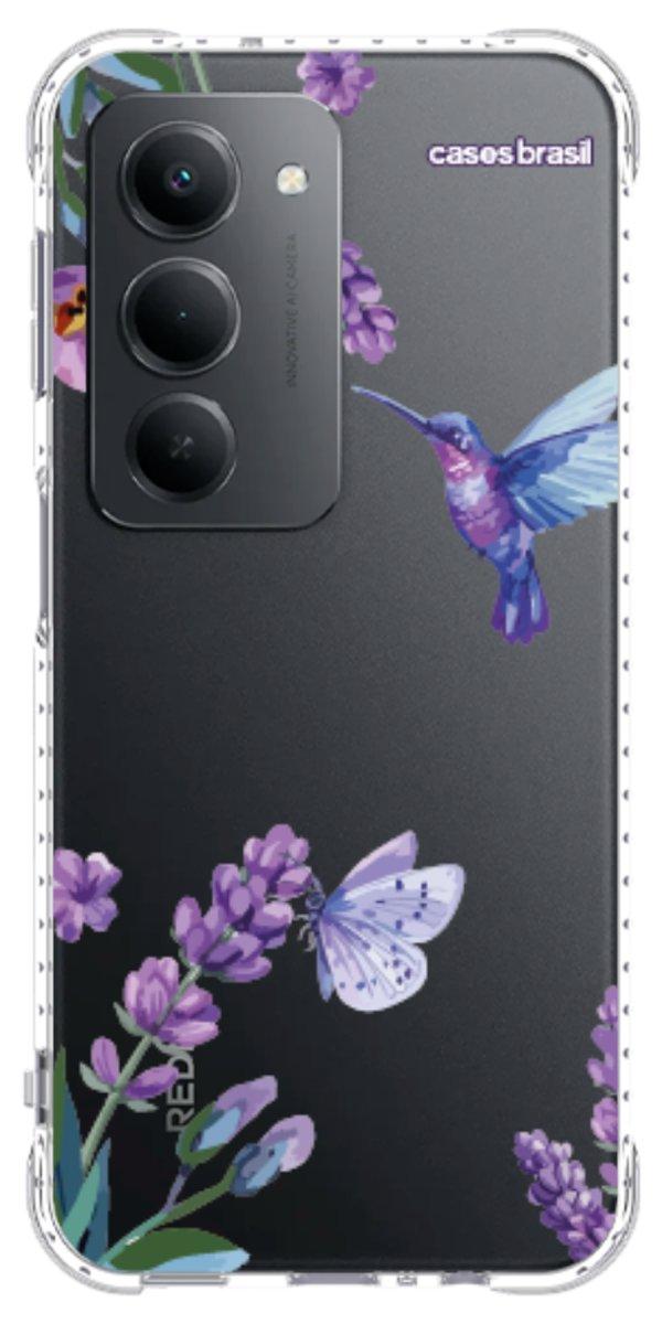Capinha para Celular Lavanda e Beija-flor