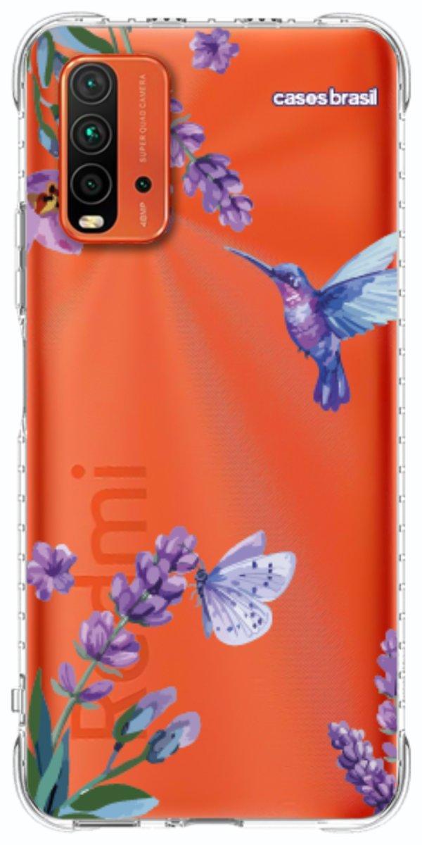Capinha para Celular Lavanda e Beija-flor