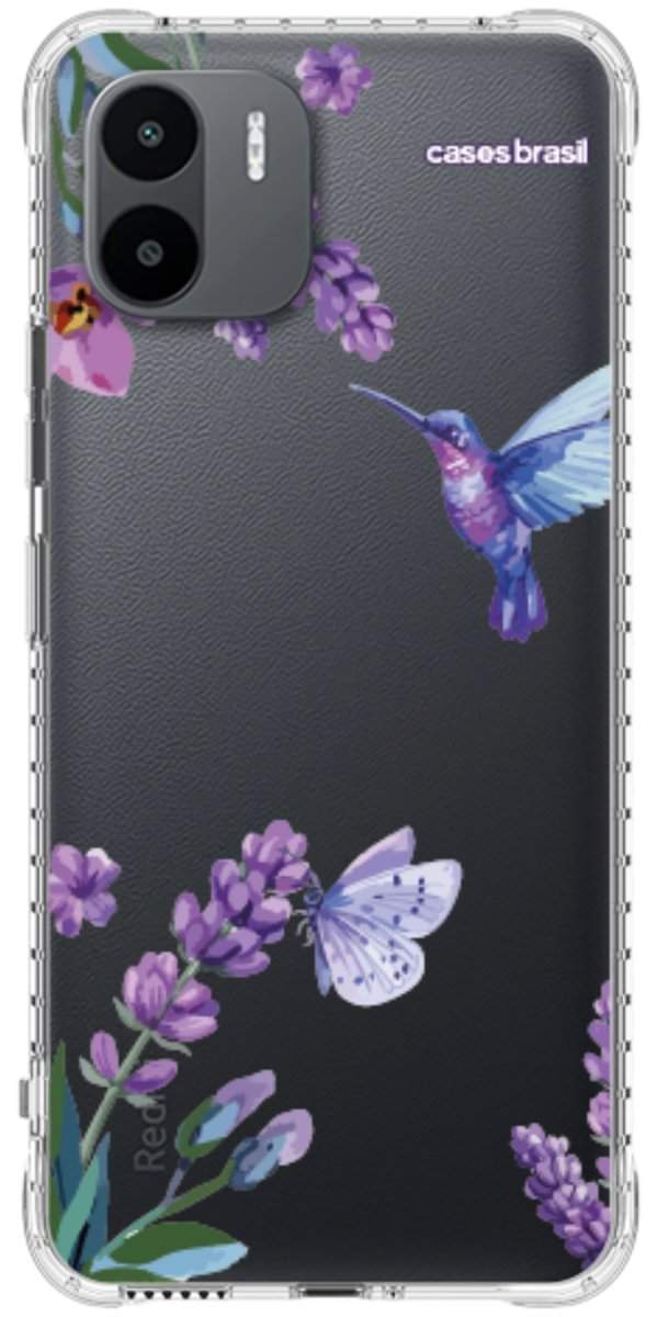 Capinha para Celular Lavanda e Beija-flor