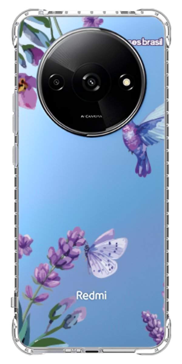 Capinha para Celular Lavanda e Beija-flor