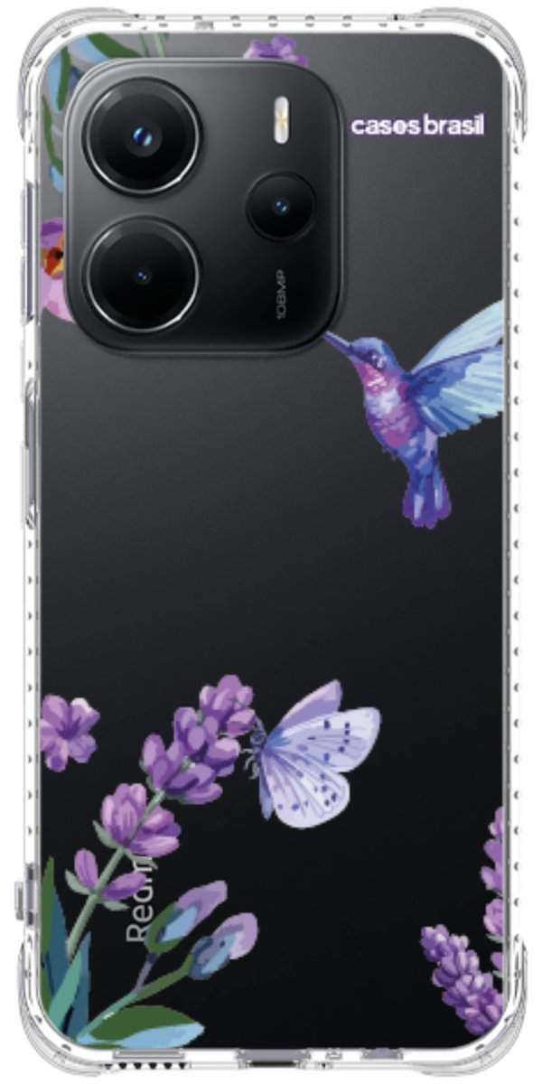 Capinha para Celular Lavanda e Beija-flor