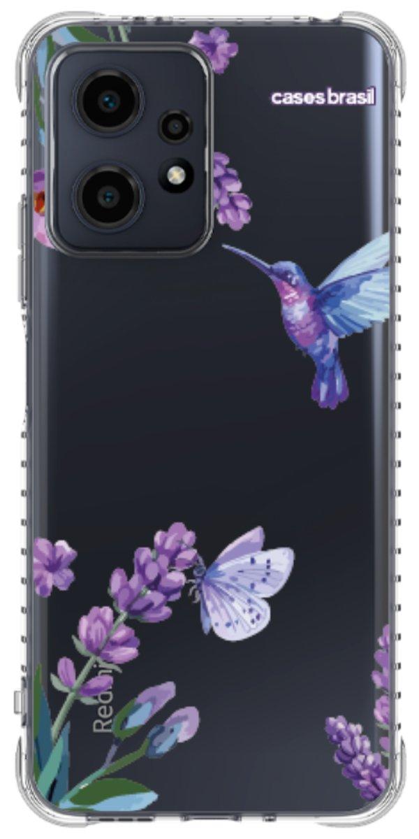 Capinha para Celular Lavanda e Beija-flor