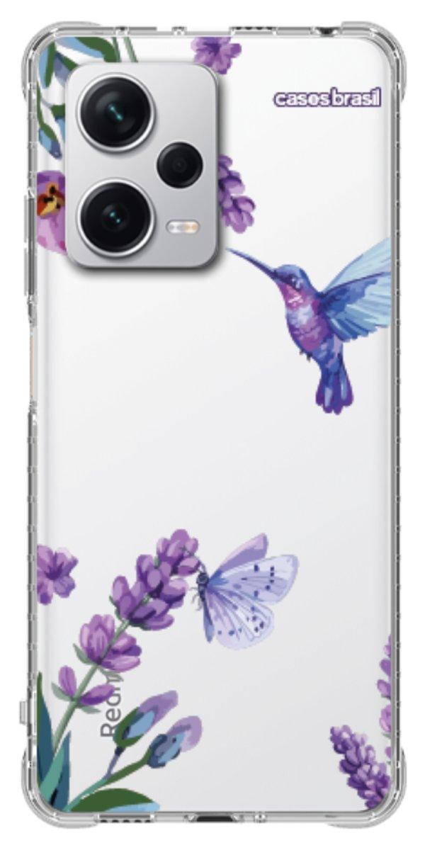 Capinha para Celular Lavanda e Beija-flor
