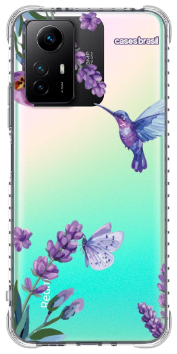 Capinha para Celular Lavanda e Beija-flor