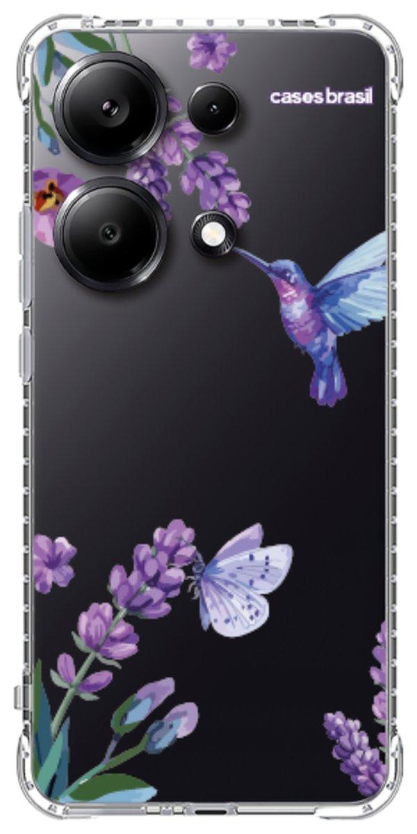 Capinha para Celular Lavanda e Beija-flor