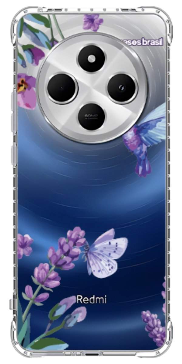 Capinha para Celular Lavanda e Beija-flor