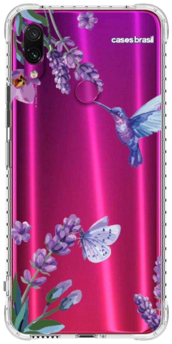 Capinha para Celular Lavanda e Beija-flor