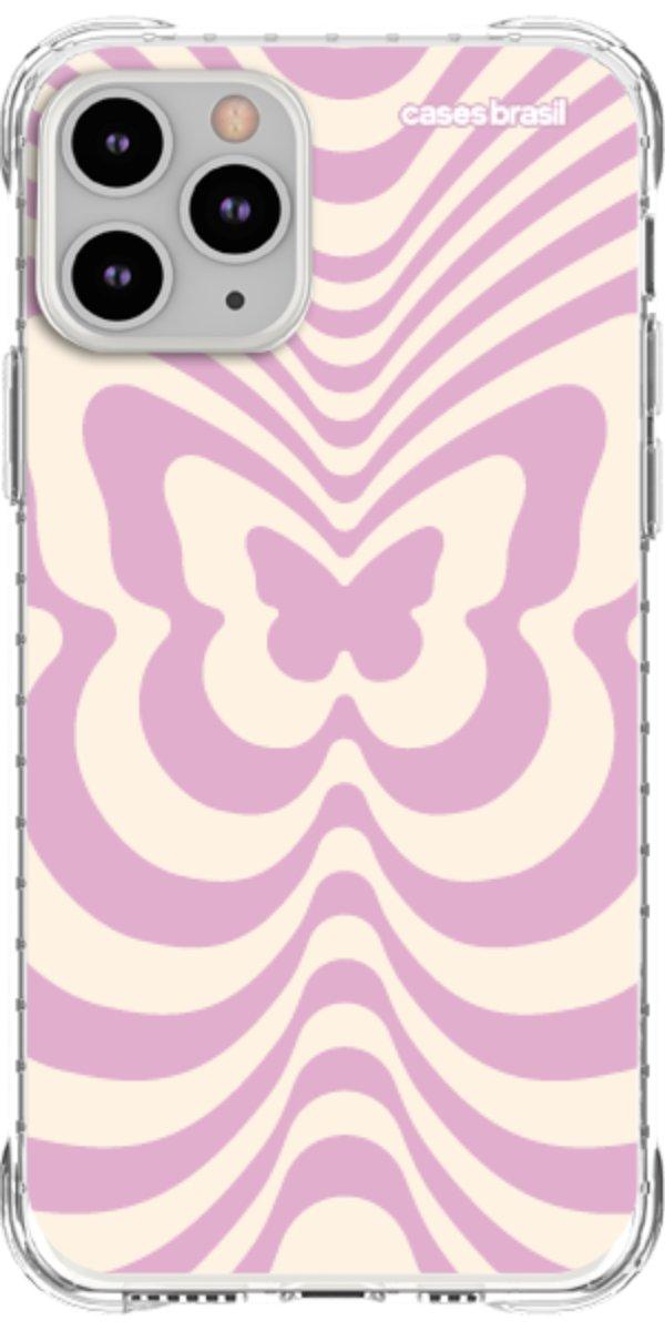 Capinha para Celular Borboleta Retrô Lilás