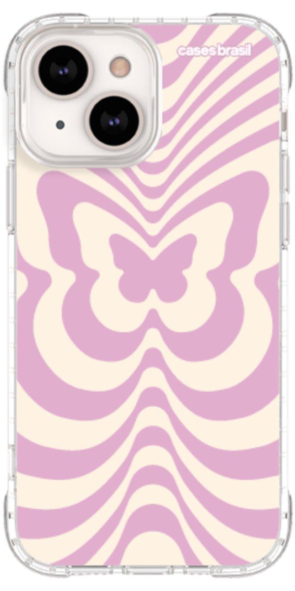 Capinha para Celular Borboleta Retrô Lilás