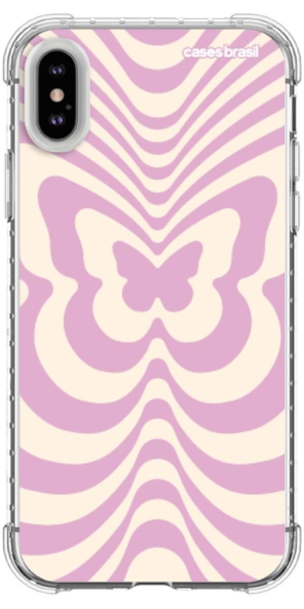 Capinha para Celular Borboleta Retrô Lilás
