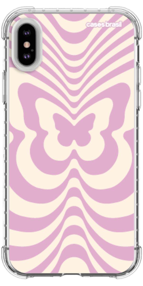 Capinha para Celular Borboleta Retrô Lilás